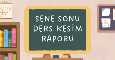 SENE SONU DERS KESİM RAPORU