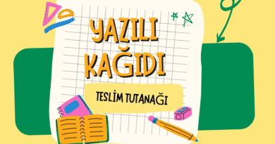 YAZILI KAĞIDI TESLİM TUTANAĞI